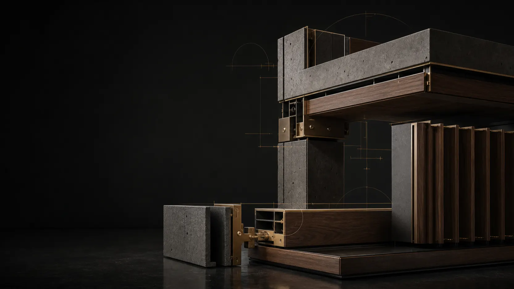 A modular development system made from architectural materials